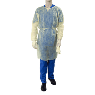 Isolation Gown Poly - Coated Barrier, 7XL, White, 10/5/cs | Quantity - 1x CS