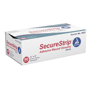 SecureStrip Adhesive Wound Closures - Sterile, 1/4" x 4", 4/50/cs | Quantity - 1x CS