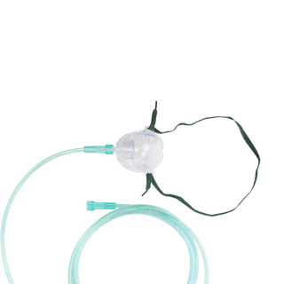 O2 Medium-Concentration Standard Mask w/ 7' (2.1 m) tubi, Infant/Standard Connector, 50/cs | Quantity - 1x CS