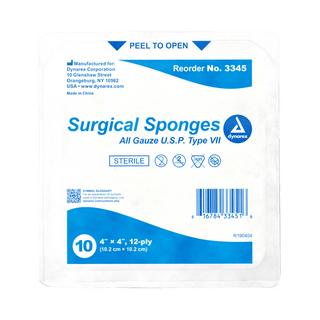 Surgical Gauze Sponge - Sterile 2's, 8" x 4" 12 Ply, 20/25/cs | Quantity - 1x CS