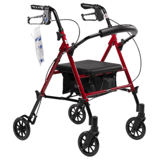DynaGo Flex - Adjustable Seat Height w/ Detachable Caster, Red, Aluminum, 1pc/cs | Quantity - 1x CS