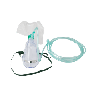 Non-Rebreather Elongated Mask w/ Safety Vent w/ 7' (2.1 m) t, Adult/Standard Connector, 50/cs | Quantity - 1x CS