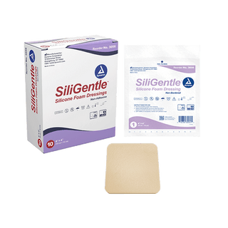 SiliGentle - Silicone Bordered Foam Dressing, 2" x 2", 12/10/cs | Quantity - 1x CS