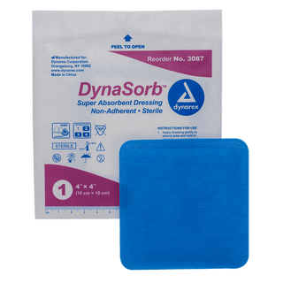 DynaSorb - Super Absorbent Dressing, Self-Adhering, 4" x 4", 12/10/cs | Quantity - 1x CS