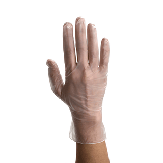 Safe-Touch Vinyl Exam Gloves, Large, Powder-Free, Clear, 10/100/cs | Quantity - 1x CS