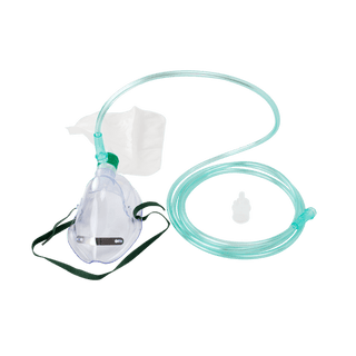 Non-Rebreather Elongated Mask w/ Safety Vent w/ 7' (2.1 m) t, Adult/Standard Connector, 50/cs | Quantity - 1x CS