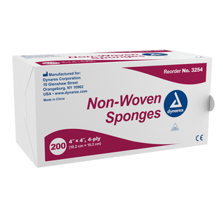 Non-Woven Sponge, 4" x 4" 4 Ply, 10/200/cs | Quantity - 1x CS