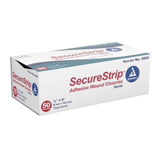 SecureStrip Adhesive Wound Closures - Sterile, 1/4" x 4", 4/50/cs | Quantity - 1x CS