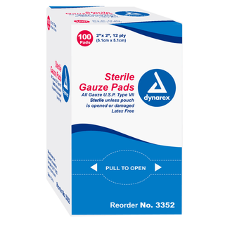 Surgical Gauze Sponge - Sterile 2's, 8" x 4" 12 Ply, 20/25/cs | Quantity - 1x CS