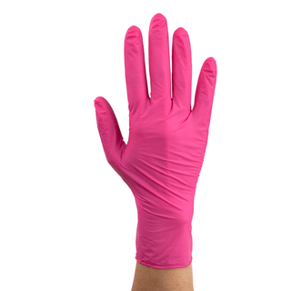 AloeSkin Nitrile Exam Gloves w/ Aloe, Medium, Rose, Powder-Free, 10/100/cs | Quantity - 1x CS