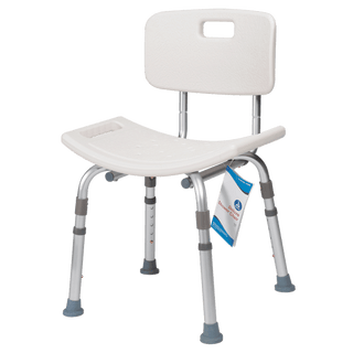 Deluxe Shower Chair w/ Back, White, 1pc/bx | Quantity - 1x EA