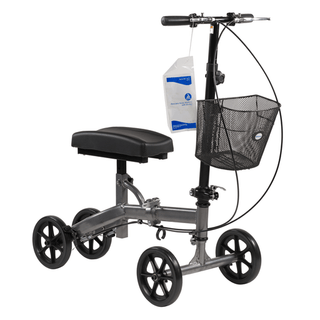 Steerable Knee Walker with Basket, Silver Vein, 1pc/cs | Quantity - 1x CS