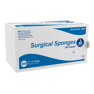 Surgical Gauze Sponge - Sterile 2's, 8" x 4" 12 Ply, 20/25/cs | Quantity - 1x CS