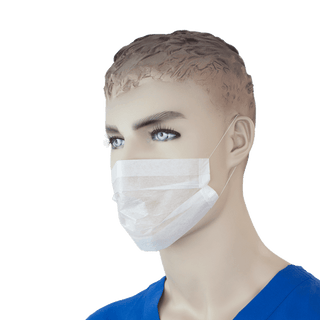 Paper Face Mask, White, 10/100/cs | Quantity - 1x CS