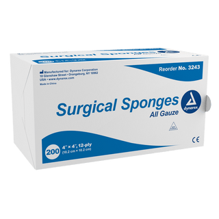 Surgical Gauze Sponge - Sterile 2's, 8" x 4" 12 Ply, 20/25/cs | Quantity - 1x CS