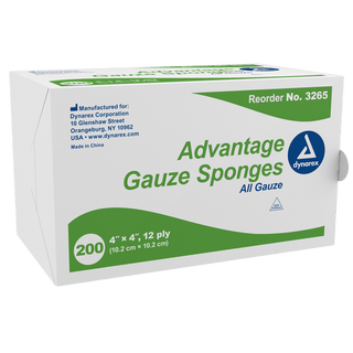 Advantage Surgical Sponges, 3" x 3" 12 Ply, 20/200/cs | Quantity - 1x CS