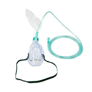 Non-Rebreather Elongated Mask w/ Safety Vent w/ 7' (2.1 m) t, Adult/Standard Connector, 50/cs | Quantity - 1x CS