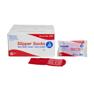 Slipper Socks, Small, Red, 48/cs | Quantity - 1x CS