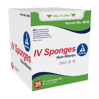 IV Sponge, 2" x 2" 6 Ply 2's, 20/35/cs | Quantity - 1x CS