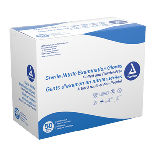 Nitrile Sterile Exam Gloves, Pairs, Small, Powder-Free, 8/50pr/cs | Quantity - 1x CS