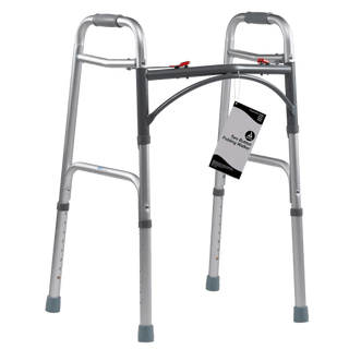 Junior Two Button Folding Walker, 25" - 32", 1pc/bag, 4bags/cs | Quantity - 1x CS