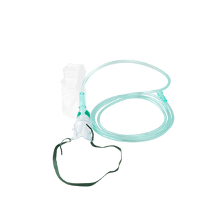 O2 High-Concentration Standard Mask w/ 7' (2.1 m) tubing, Adult/Standard Connector, 50/cs | Quantity - 1x CS