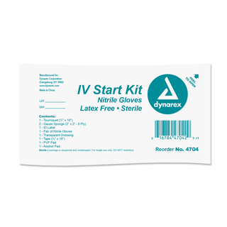 IV Start Kit,  w/ Nitrile Gloves, 50/cs | Quantity - 1x CS