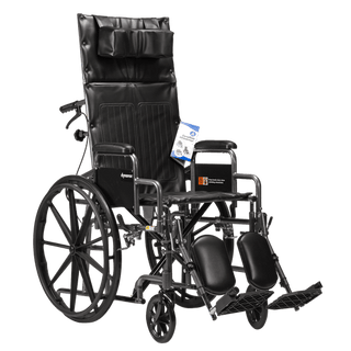 DynaRide Reclining Wheelchair - 20" x 16 "w/ Detach Desk Arm, Silver Vein, 1pc/cs | Quantity - 1x CS