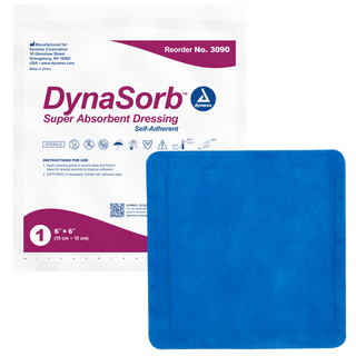 DynaSorb - Super Absorbent Dressing, Self-Adhering, 4" x 4", 12/10/cs | Quantity - 1x CS