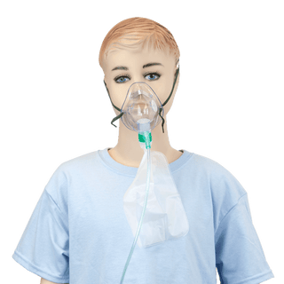 Non-Rebreather Elongated Mask w/ Safety Vent w/ 7' (2.1 m) t, Adult/Standard Connector, 50/cs | Quantity - 1x CS