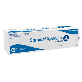 Surgical Gauze Sponge - Sterile 2's, 8" x 4" 12 Ply, 20/25/cs | Quantity - 1x CS