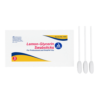 Lemon-Glycerin Swabsticks, 3 Swabsticks per Packet, 10/25/cs | Quantity - 1x CS