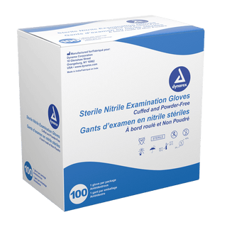 Nitrile Sterile Exam Gloves, Pairs, Small, Powder-Free, 8/50pr/cs | Quantity - 1x CS
