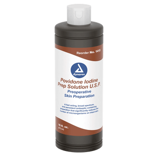 Povidone Iodine Prep Solution, 8 oz. Bottle, 24/cs | Quantity - 1x CS