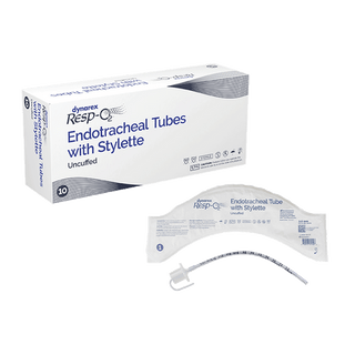Endotracheal Tubes w/ Stylette - Uncuffed, 4.0 mm, 10/bx | Quantity - 1x BOX