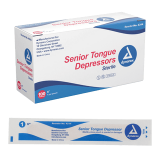 Tongue Depressors Wood - Sterile, 6", Senior, 10/100/cs | Quantity - 1x CS