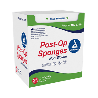 Post-op Sponge - Sterile 2's, 4" x 3" 4 Ply, 24/25/cs | Quantity - 1x CS