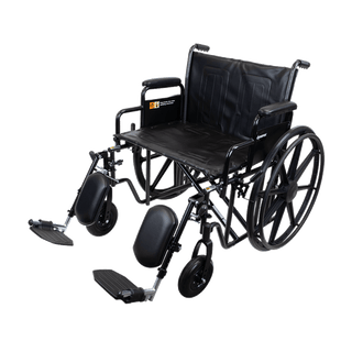 Bariatric Wheelchair 22" with Desk Arm Elevating Leg Rest, Silver Vein, 1pc/cs | Quantity - 1x CS