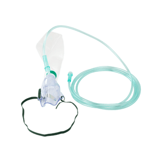 Non-Rebreather Elongated Mask w/ Safety Vent w/ 7' (2.1 m) t, Adult/Standard Connector, 50/cs | Quantity - 1x CS