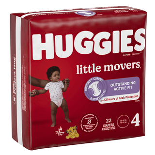 DIAPER, HUGGIES LITTLE MOVERS JUMBO SZ4 (22/PK 4PK/CS) | Quantity - 1x PK