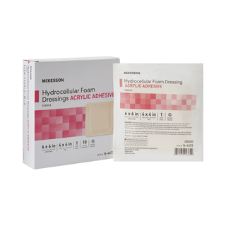 DRESSING, HYDROCELLULAR ADH STR FOAM 6"X6" (10EA/BX 10BX/CS) | Quantity - 1x EA