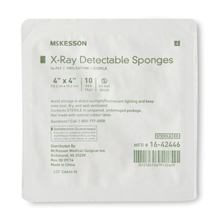 SPONGE, XRAY STR 4"X4" 16PLY STR LF (10/TR 72 | Quantity - 1x TR