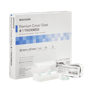 COVER GLASS, #1 PREMIUM 22X22MM (10PK/BX) | Quantity - 1x PK