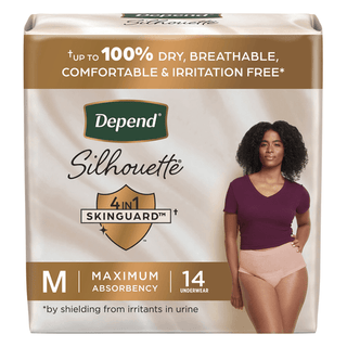 UNDERWEAR, DEPEND SILHOUETTE MAX ABSRB MED (14/PK 2PK/CS) | Quantity - 1x CS