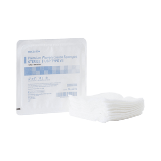 SPONGE, GAUZE TYPE-VII 16PLY STR 4"X4" (10/TR 72TR/CS) | Quantity - 1x TR