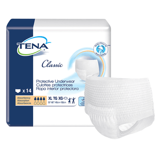 UNDERWEAR, TENA CLASSIC PROTECTIVE XLG (14/PK 4PK/CS) | Quantity - 1x CS