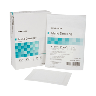 DRESSING, ISLAND BORDER-GAUZE STR LF 6X8" (25/BX 4BX/CS) | Quantity - 1x EA