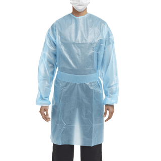 GOWN, CHEMO FULL BCK HOOK&LOOPCLSR AAMI 2 MED (10/BG 3BG/C | Quantity - 1x BG