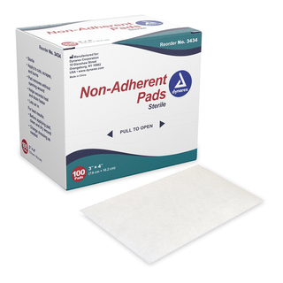PADS NON-ADHERANT STER 3X4 (100/BX 12BX/CS) | Quantity - 1x BX