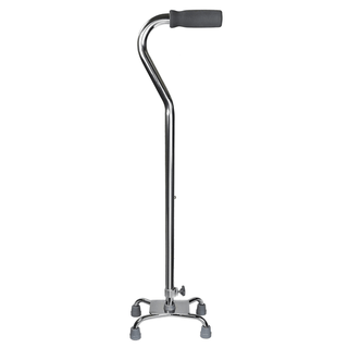 CANE, QUAD/SM BASE ALUM CHROME(4/CS) | Quantity - 1x CS